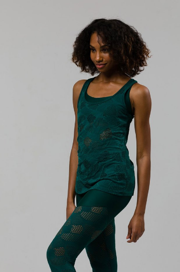 Image Title Onzie Racer Tank - Alpine Honeycomb